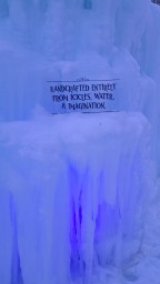 An Alberta Winter Attraction Handcrafted Edmonton Ice Castles Sign 