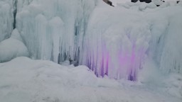 Colourful Ice Formations at Edmonton Ice Castles, Alberta Winter Adventure