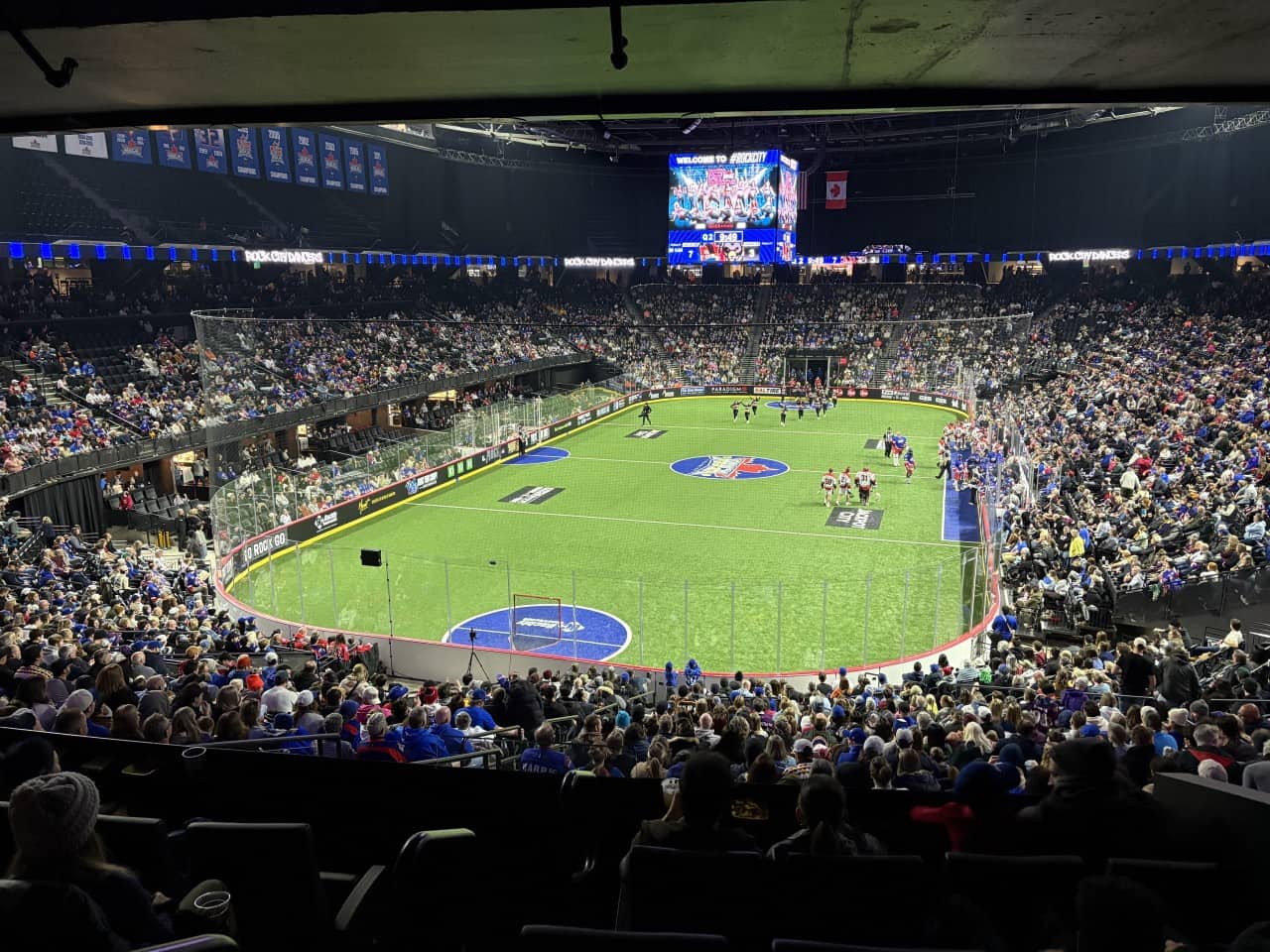 Box-Seat-View-at-TD-Coliseum - The House of Peroni is a 150 seat lounge located on Level 3 of TD Coliseum and offering an elevated Toronto Rock game experience.  
