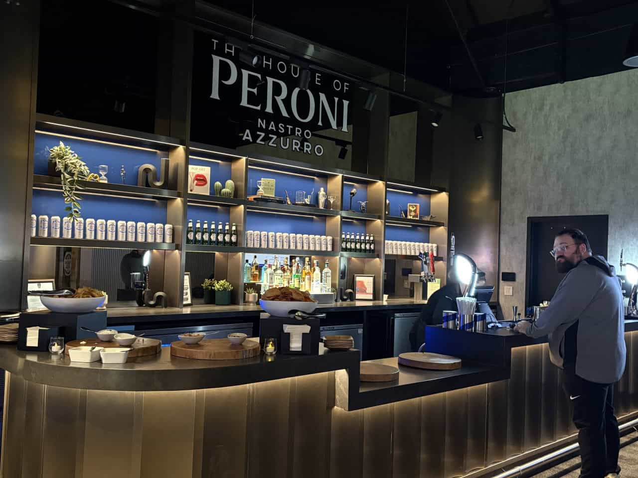 Food-and-Drinks-at-House-of-Peroni - Drinks and snacks were provided for guests seated in the House of Peroni Lounge at the Toronto Rock game at TD Coliseum in Hamilton, Ontario, Canada.