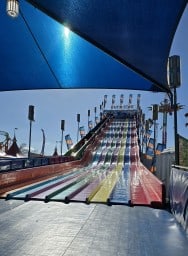 Rainbow Midway Slide at Houston Rodeo