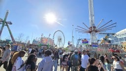 Midway Crowds Houston Livestock Show and Rodeo