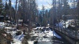Mark Creek Winter View from Marysville Falls Boardwalk Kimberley BC