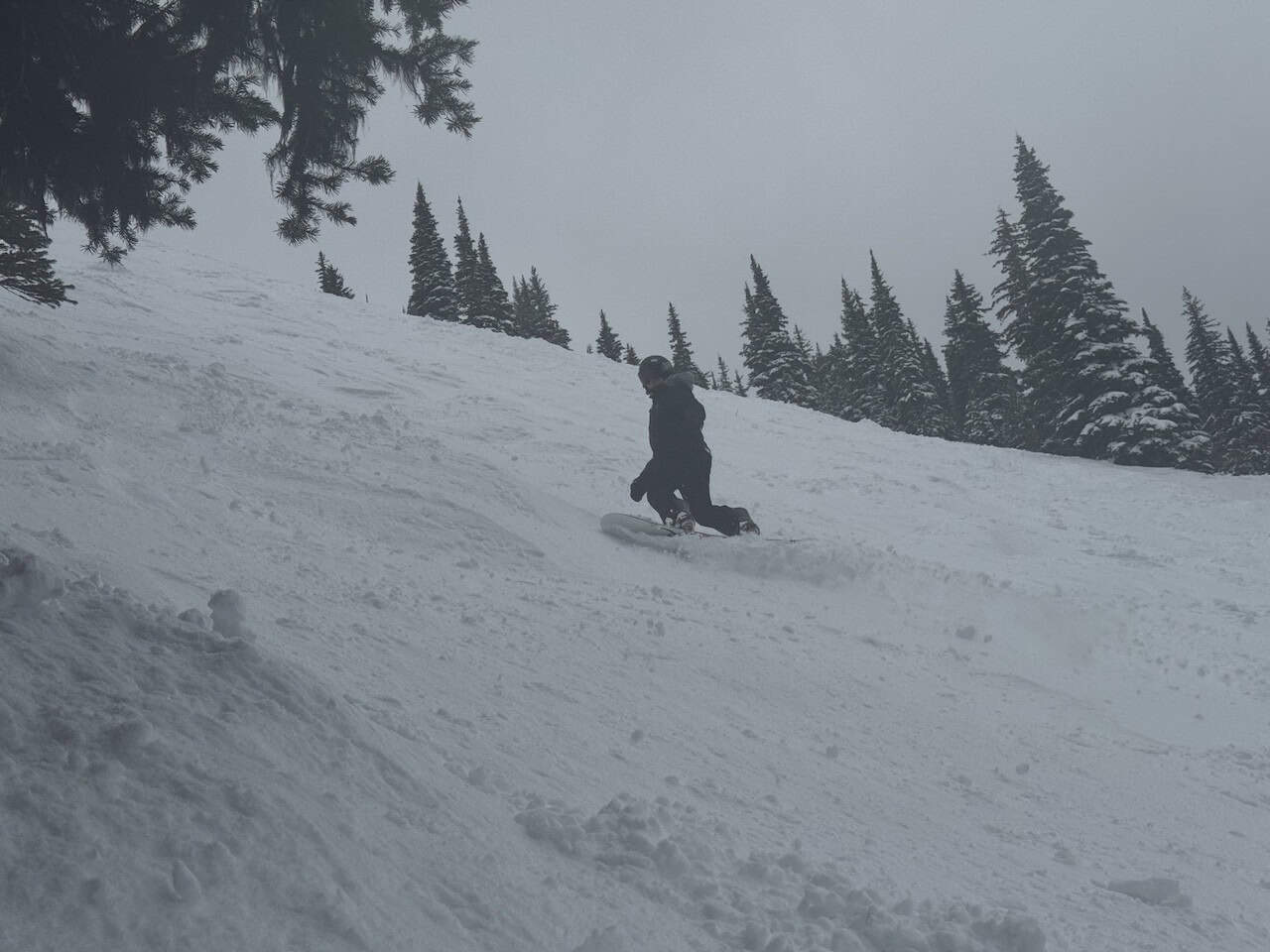 Snow-Mountain-Apex-British-Columbia - It was a bit of a foggy day, but the snow at Apex Mountain Resort in British Columbia, Canada, was fantastic. 