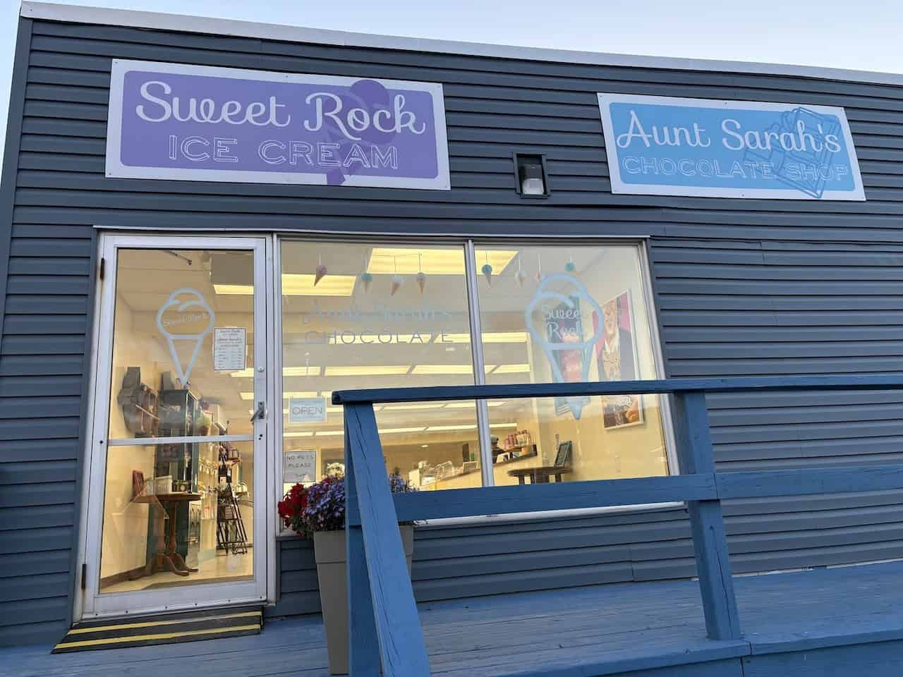 Sweet-Rock-Ice-Cream-and-Aunt-Sarahs-Chocolate-Shop - Located on the main street of Rocky Harbour, Newfoundland, this shop sold both Sweet Rock Ice Cream and Aunt Sarah's Chocolate Shop treats.