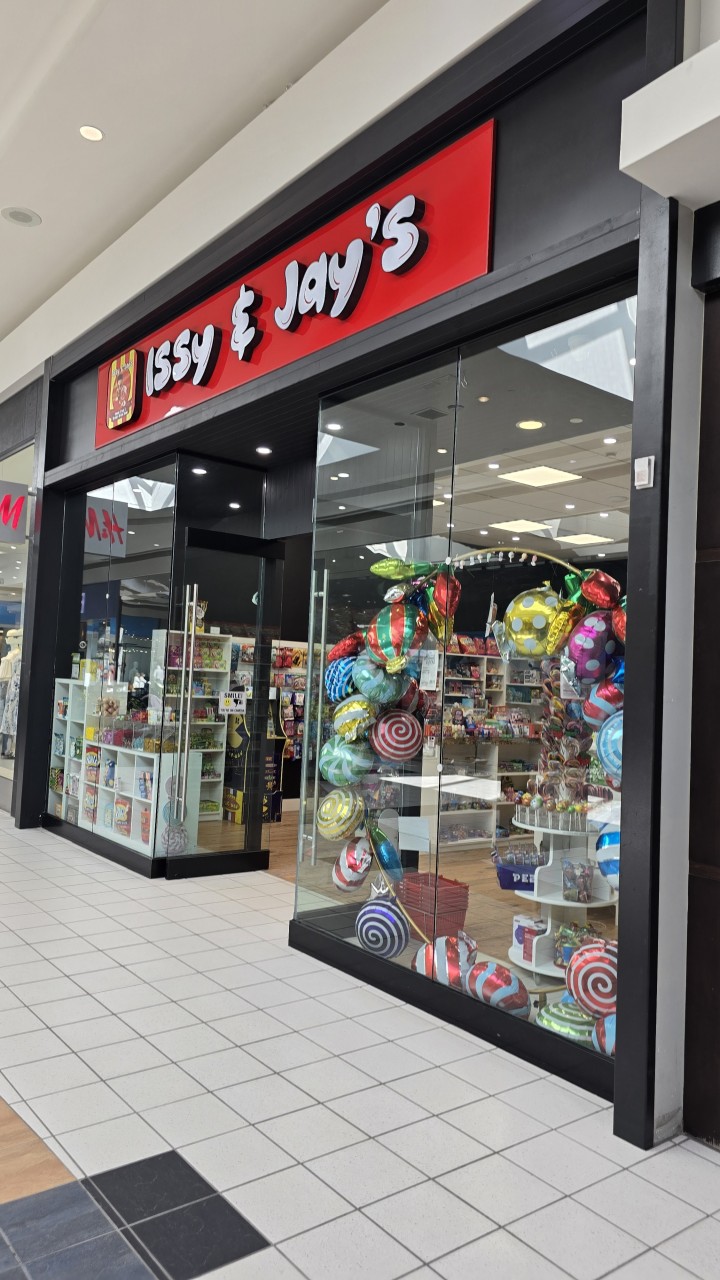 Issy & Jay’s Candy Shop in Red Deer - Just steps from the food court, Issy & Jay’s in Red Deer is a bright, can’t-miss candy shop packed with colour, treats, and friendly faces. One of those spots you wander into… and suddenly you’re a kid again.