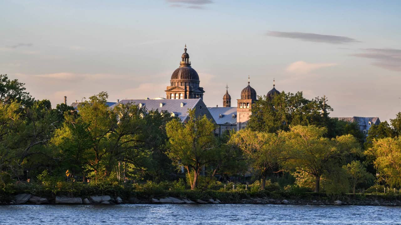 Collge-Sainte-Anne - Looking across the canal at the stunning, historic grounds of Collège Sainte-Anne.