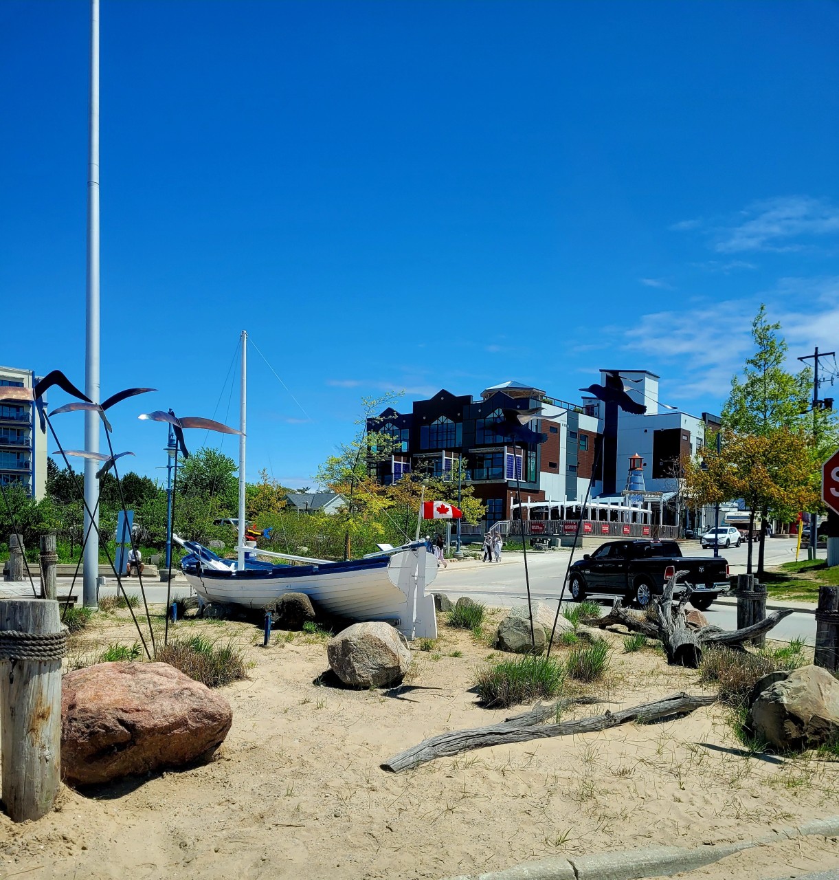 Grand Bend Roundabout Grand Bend Ontario Canada  - The town of Grand Bend is a popular summer tourist destination and their roundabout depicts the geography and spirit of summer in this lake front town.
Grand Bend Ontario Canada 
