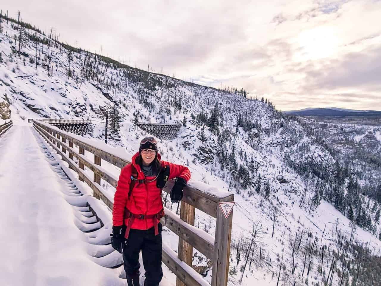 Myra Canyon Trestles - Located 30 minutes from Kelowna, this easy 12 km (one-way) leads you through 12 tunnels and 18 trestles
