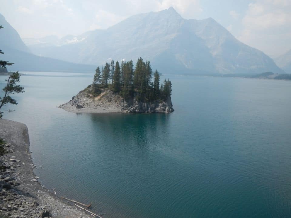 Upper Kananaskis Lake - On the hiking trails around Upper Kananaskis Lake, Alberta. Smokey day from forest fires. We were headed to Rawson Lake. But broke a fishing rod so didn't get that far haha