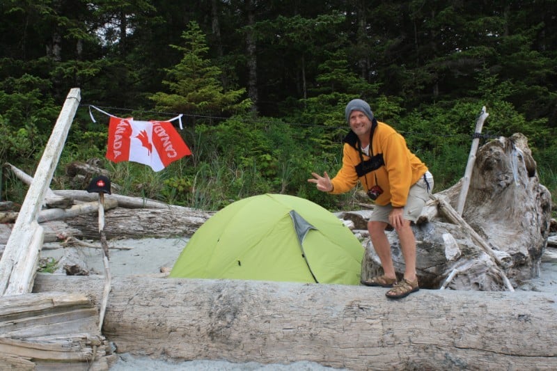 Nissan Bight Wilderness Campground - On our first day, we hiked 16 kilometres to our base camp on Nissan Bight Beach. 