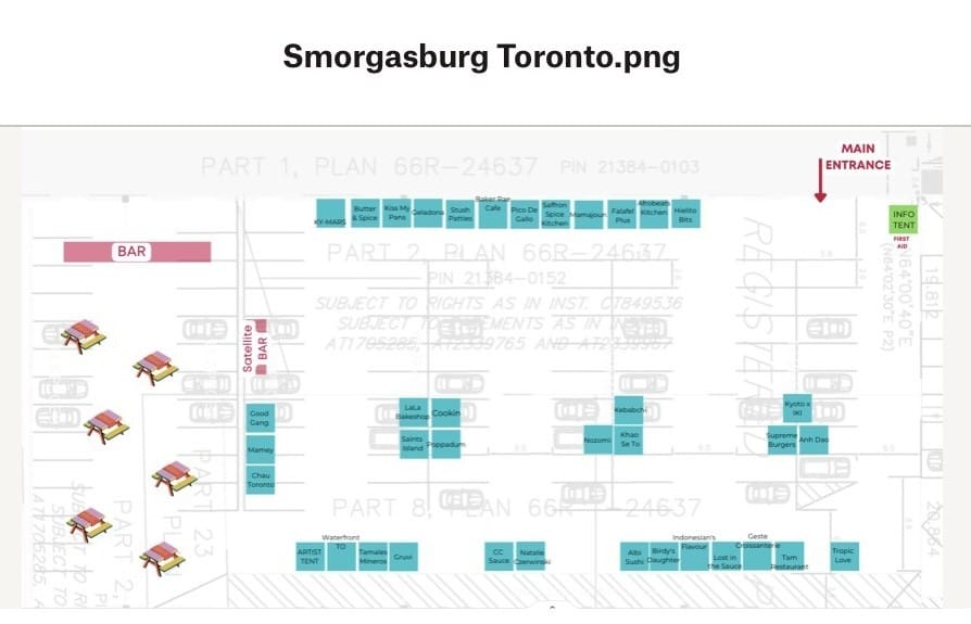Smorgasburg Toronto map