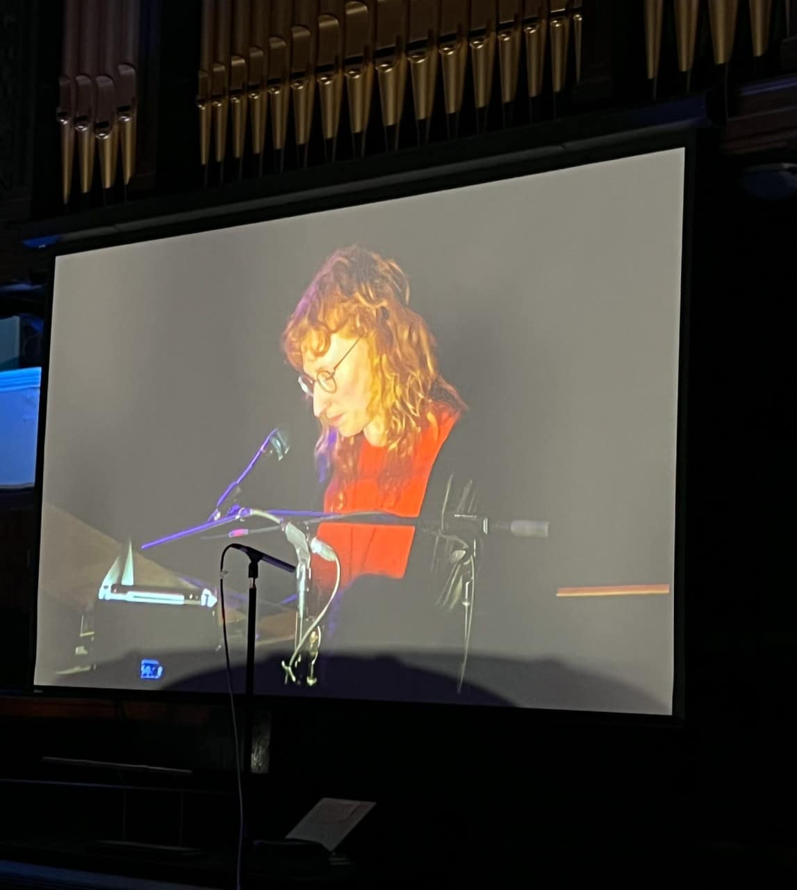 Musician Kelly McMichael Plays Piano on the Big Screen  - I absolutely loved the addition of the piano to the concert.  Artist Kelly McMichael is an amazing artist to check out at a live music venue in St. John’s, Newfoundland. 