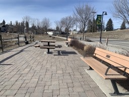 Picnic Tables and Seating at Pothole Park 
