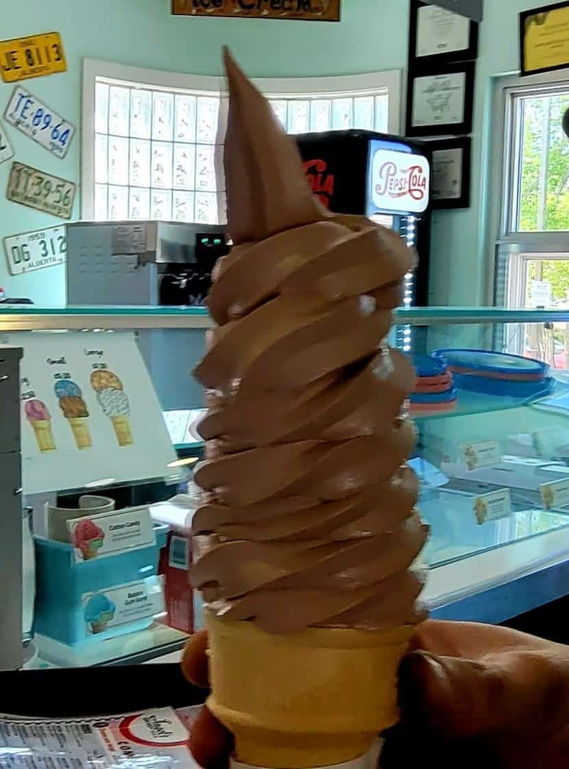 Soft Serve Ice Cream - Angel's Drive In Diner - Calgary Alberta Canada 2023-06-03 - Whether you like Soft Serve or regular Ice Cream, Angel's Drive-In Diner has what you are looking for!
So many flavors to choose from.