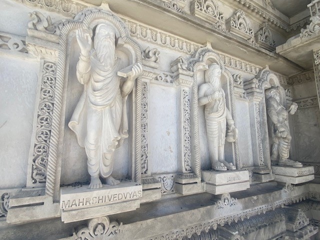 Close-up of BAPS Hindu Temple in Etobicoke, Ontario, Canada  - The BAPS Swaminarayan Mandir in Toronto, Ontario, has supported charities such as the Canadian National Institute for the Blind and the Heart and Stroke Foundation.