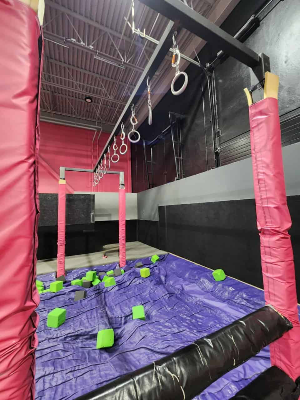 Would You Try the Ninja Course? - With so many different areas to explore, don't miss the Ninja course! Luckily, a nice soft landing as you fall down below.